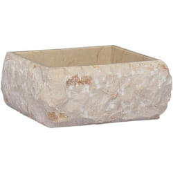 Lavabo Crème 30x30x13 cm Marbre vidaXL