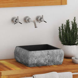 Lavabo Noir 30x30x13 cm Marbre Vidaxl