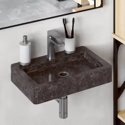 Description générale Ce lavabo en marbre dégage un charme moderne qui attirera tous les regards dans votre salle de bain ou v ...