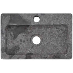 Vidaxl - Lavabo mural gris 38x24x6,5 cm marbre