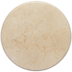 Dessus de table Crème Ø50x2,5 cm Marbre Vidaxl