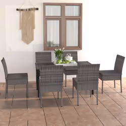 Cet ensemble de salle à manger de jardin est conçu pour être le point de mire de votre jardin ou patio ! Le cadre en acier re ...