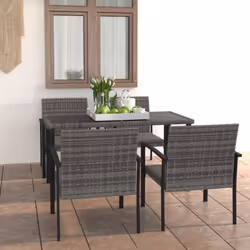 Cet ensemble de salle à manger de jardin est conçu pour être le point de mire de votre jardin ou patio ! Le cadre en acier re ...