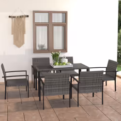 Cet ensemble de salle à manger de jardin est conçu pour être le point de mire de votre jardin ou patio ! Le cadre en acier re ...