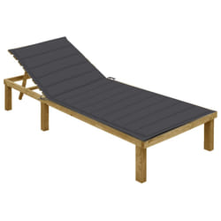 VidaXL 3065819 chaise d'extérieur Linge Siège rembourré Bois de pin Anthracite