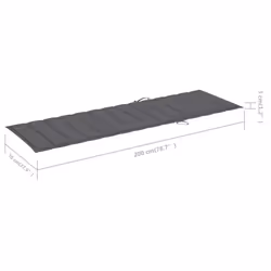 VidaXL 3065819 chaise d'extérieur Linge Siège rembourré Bois de pin Anthracite - Vue supplémentaire 8