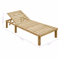 VidaXL 3065822 chaise d'extérieur Linge Siège rembourré Bois de pin Beige - Vue supplémentaire 7