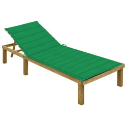 VidaXL 3065824 chaise d'extérieur Linge Siège rembourré Bois de pin Vert