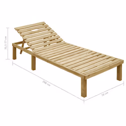 VidaXL 3065824 chaise d'extérieur Linge Siège rembourré Bois de pin Vert - Vue supplémentaire 7