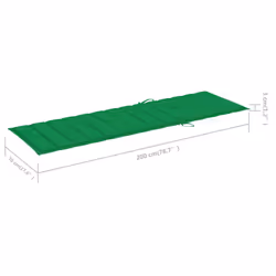 VidaXL 3065824 chaise d'extérieur Linge Siège rembourré Bois de pin Vert - Vue supplémentaire 8