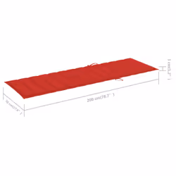 VidaXL 3065825 chaise d'extérieur Linge Siège rembourré Bois de pin Rouge - Vue supplémentaire 8