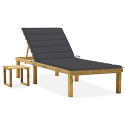 VidaXL 3065834 chaise d'extérieur Linge Siège rembourré Bois de pin Anthracite