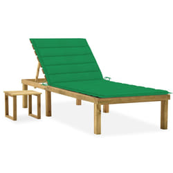 VidaXL 3065839 chaise d'extérieur Linge Siège rembourré Bois de pin Vert