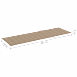VidaXL 3065852 chaise d'extérieur Linge Siège rembourré Bois de pin Beige - Vue supplémentaire 7