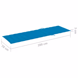VidaXL 3065853 chaise d'extérieur Linge Siège rembourré Bois de pin Bleu - Vue supplémentaire 7