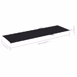 VidaXL 3065856 chaise d'extérieur Linge Siège rembourré Bois de pin Noir - Vue supplémentaire 7