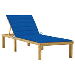 VidaXL 3065859 chaise d'extérieur Linge Siège rembourré Bois de pin Bleu