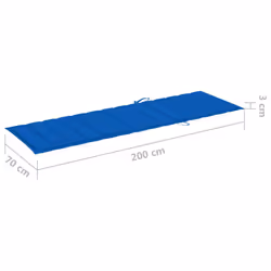 VidaXL 3065859 chaise d'extérieur Linge Siège rembourré Bois de pin Bleu - Vue supplémentaire 8