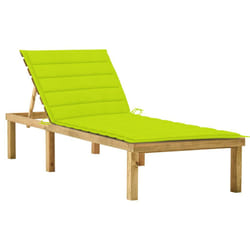 VidaXL 3065860 chaise d'extérieur Linge Siège rembourré Bois de pin Vert