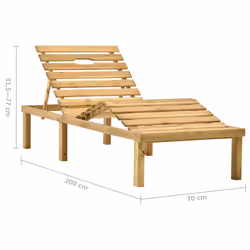 VidaXL 3065863 chaise d'extérieur Linge Siège rembourré Bois de pin - Vue supplémentaire 7