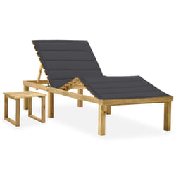 VidaXL 3065864 chaise d'extérieur Linge Siège rembourré Bois de pin Anthracite