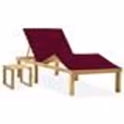 vidaXL Chaise longue de jardin avec table et coussin Pin imprégné - TU
