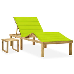 VidaXL 3065875 chaise d'extérieur Linge Siège rembourré Bois de pin Vert