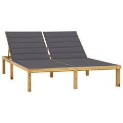 VidaXL 3065879 chaise d'extérieur Linge Siège rembourré Bois de pin Anthracite