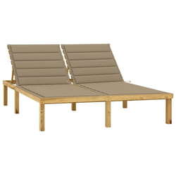 VidaXL 3065882 chaise d'extérieur Linge Siège rembourré Bois de pin Beige