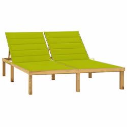 VidaXL 3065890, Linge, Siège rembourré, Bois de pin, Vert, Polyester, 1380 mm