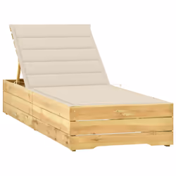 VidaXL 3065911, Linge, Siège rembourré, Bois de pin, Crème, Polyester, 680 mm