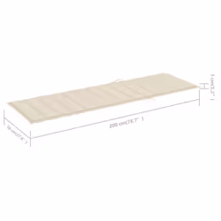 VidaXL 3065911 chaise d'extérieur Linge Siège rembourré Bois de pin Crème - Vue supplémentaire 8