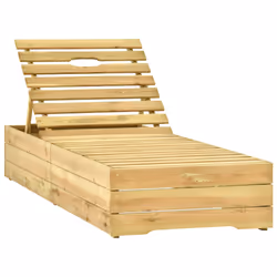 VidaXL 3065913 chaise d'extérieur Linge Siège rembourré Bois de pin Bleu
