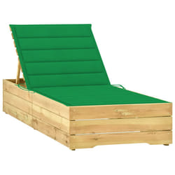 VidaXL 3065914 chaise d'extérieur Linge Siège rembourré Bois de pin Vert