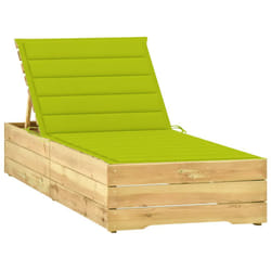 VidaXL 3065920 chaise d'extérieur Linge Siège rembourré Bois de pin Vert
