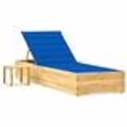 vidaXL Chaise longue de jardin avec table et coussin Pin imprégné - TU