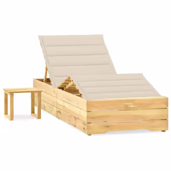 VidaXL 3065956, Linge, Siège rembourré, Bois de pin, Crème, Polyester, 900 mm