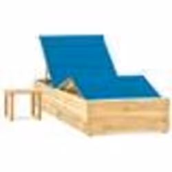 vidaXL Chaise longue de jardin avec table et coussin Pin imprégné - TU