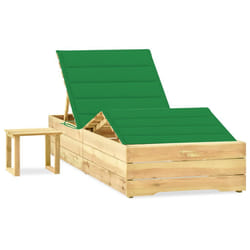 VidaXL 3065959 chaise d'extérieur Linge Siège rembourré Bois de pin Vert