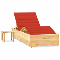 VidaXL 3065960, Linge, Siège rembourré, Bois de pin, Rouge, Polyester, 900 mm