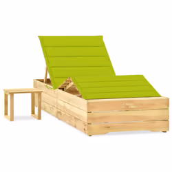 VidaXL 3065965, Linge, Siège rembourré, Bois de pin, Vert, Polyester, 900 mm