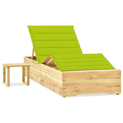 VidaXL 3065965 chaise d'extérieur Linge Siège rembourré Bois de pin Vert