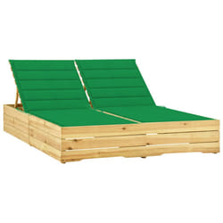 VidaXL 3065974 chaise d'extérieur Linge Siège rembourré Bois de pin Vert