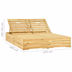 VidaXL 3065974 chaise d'extérieur Linge Siège rembourré Bois de pin Vert - Vue supplémentaire 8