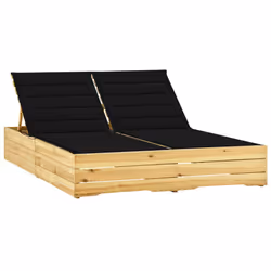 VidaXL 3065976, Linge, Siège rembourré, Bois de pin, Noir, Polyester, 1350 mm