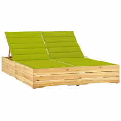 VidaXL 3065980, Linge, Siège rembourré, Bois de pin, Vert, Polyester, 1350 mm