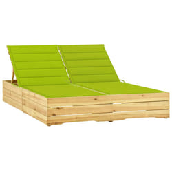 VidaXL 3065980 chaise d'extérieur Linge Siège rembourré Bois de pin Vert