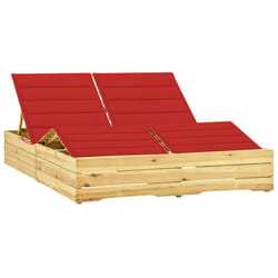 VidaXL 3065990 chaise d'extérieur Linge Siège rembourré Bois de pin Rouge