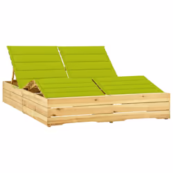 VidaXL 3065995, Linge, Siège rembourré, Bois de pin, Vert, Polyester, 1350 mm