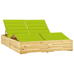 VidaXL 3065995 chaise d'extérieur Linge Siège rembourré Bois de pin Vert
